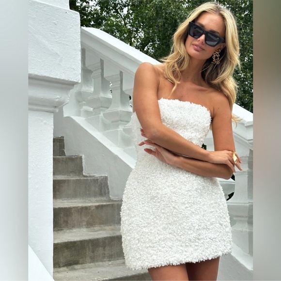 Nadine Merabi Maisy Dress White - Picture 2 of 9